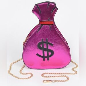 Money Bag Shiny Clutch